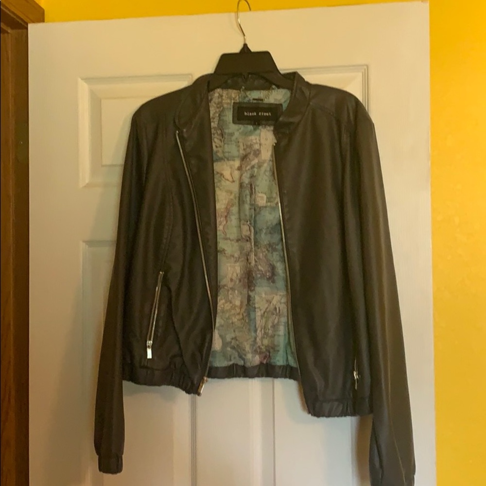 Faux leather jacket